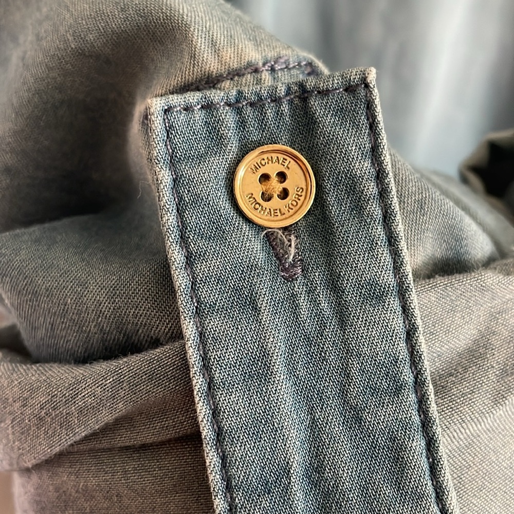 Michael Kors Button Down Chambray Top - Picture 4 of 6
